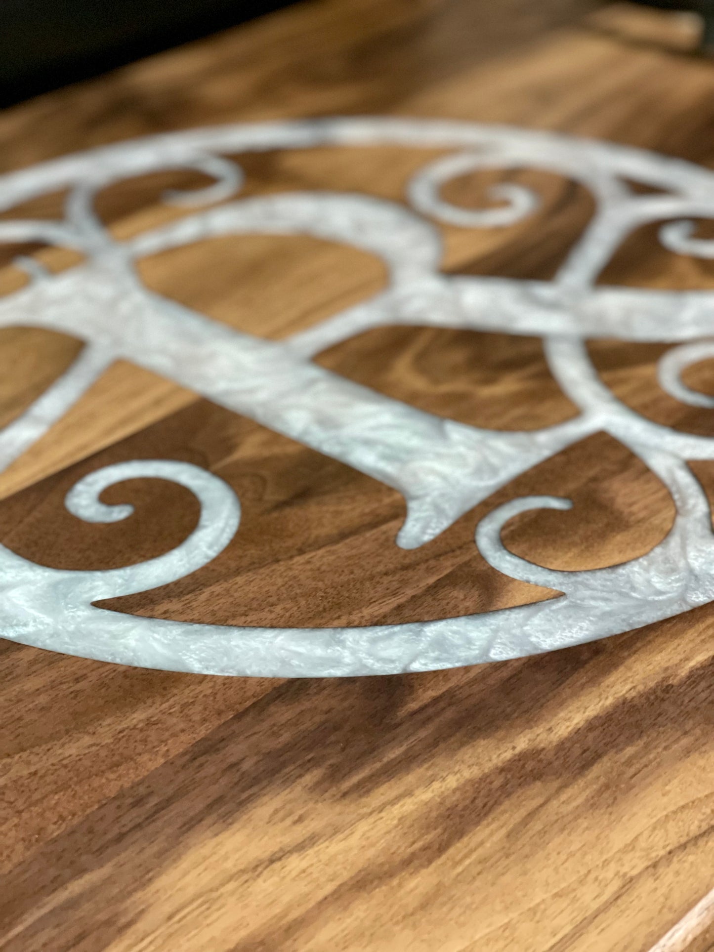 White epoxy Monogram