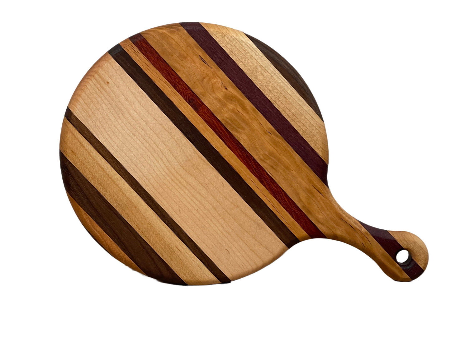 Cutting Board with Handle | Cherry Bread Board | Unique Wooden Kitchen decor | Mountains Rivers Trees