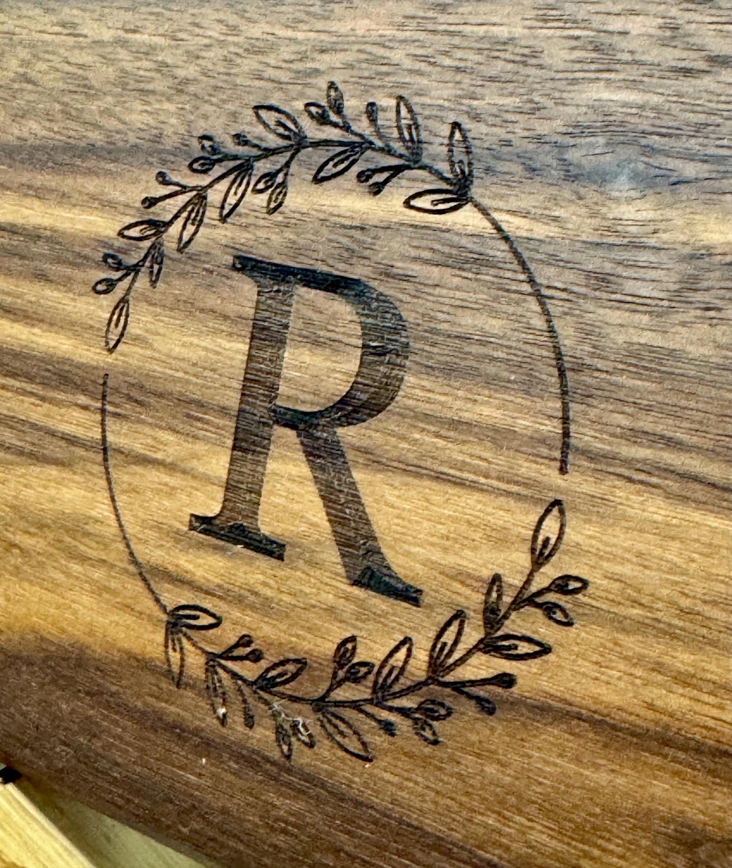 Personalized Walnut Epoxy Charcuterie Board with Handles, River Serving Board