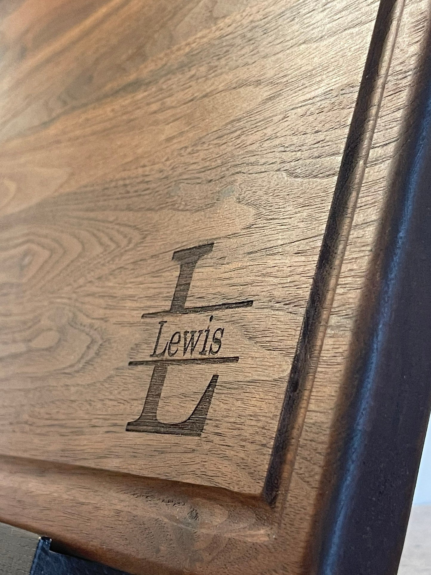 Large Walnut Butcher Block Cutting Board: Personalized Wood Board with Juice Groove