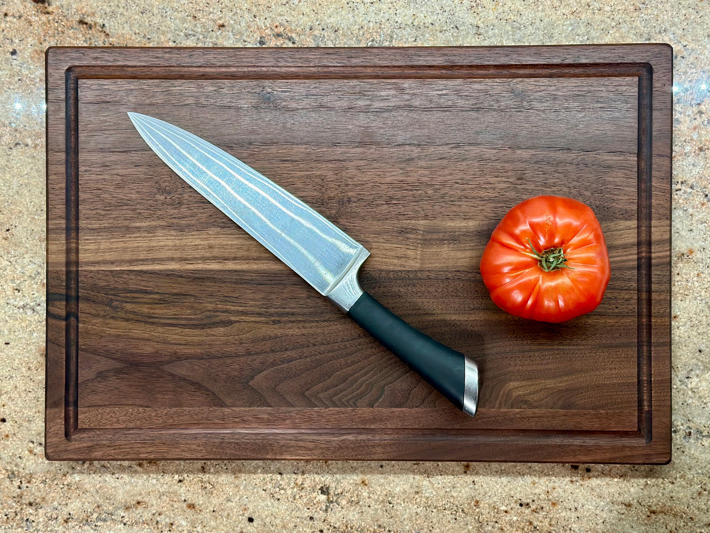 Personalized Walnut Epoxy Cutting Board: Reversible Serving Board