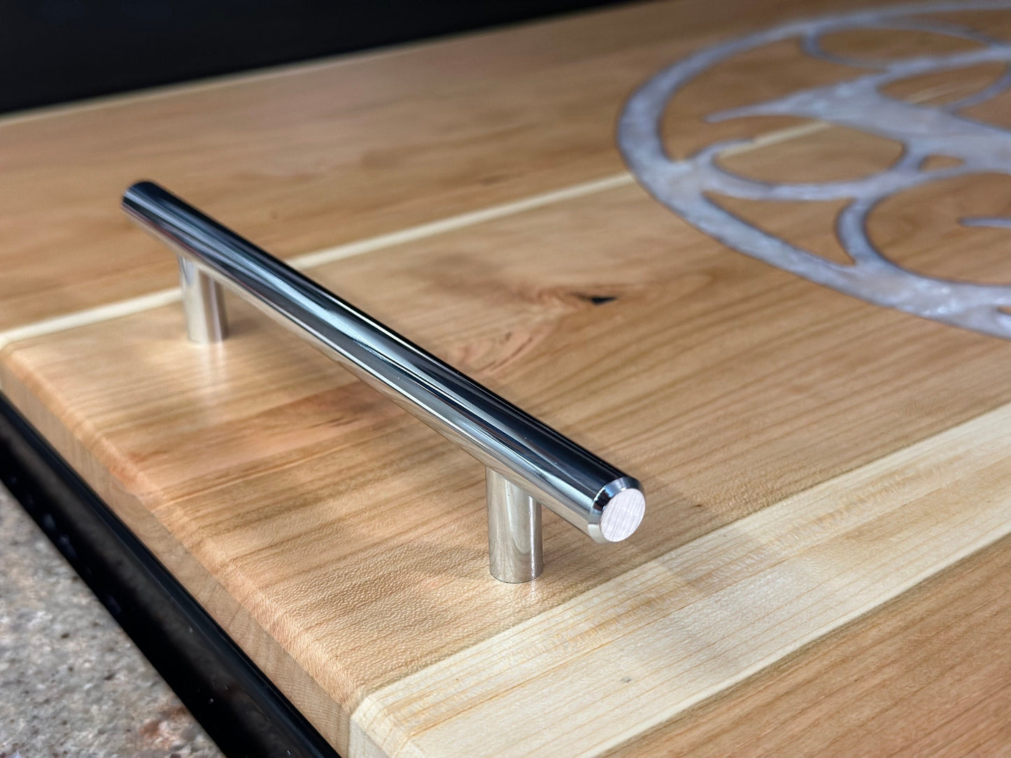 Custom Cherry Wood Stove Top Cover: Personalized Noodle Board