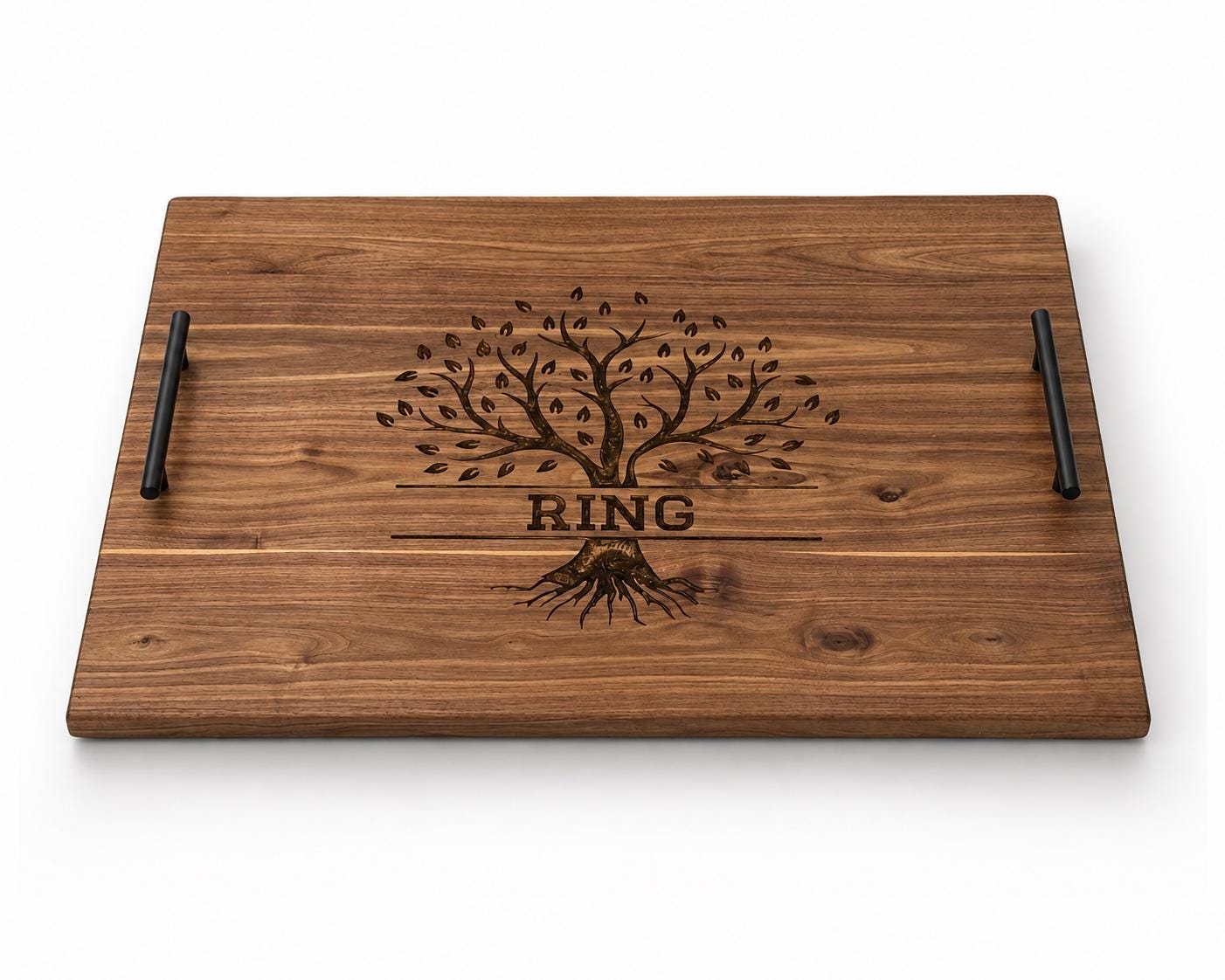 Custom Walnut Stove Top Cover: Personalized Serving Board, Kitchen Decor